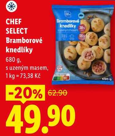 CHEF SELECT Bramborové knedlíky, 680 g