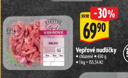 Vepřové nudličky 450 g