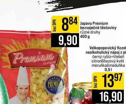 Japavo Premium bezvaječné těstoviny různé druhy 400 g