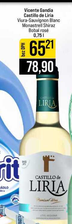 Vicente Gandia Castillo de Liria Viura-Sauvignon Blanc Monastrell Shiraz Bobal rosé 0,75l