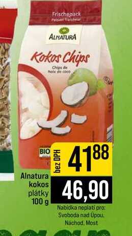 Alnatura kokos plátky 100 g 