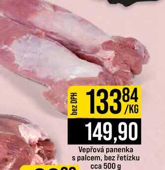 Vepřová panenka s palcem, bez řetízku cca 500 g