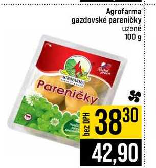 Agrofarma gazdovské pareničky uzené 100 g