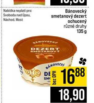 Bánovecký smetanový dezert ochucený různé druhy 135 g