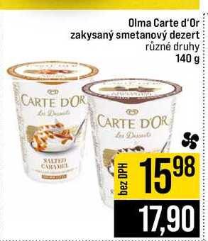 Olma Carte d'Or zakysaný smetanový dezert různé druhy 140 g
