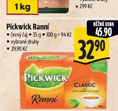 Pickwick Ranní černý čaj 35 g