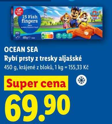OCEAN SEA Rybí prsty z tresky aljašské, 450 g