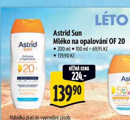 Astrid Sun hydratační mléko na opalování OF20 200ml Albert