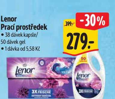 Lenor Prací prostředek 38 dávek kapsle/ 50 dávek gel Albert