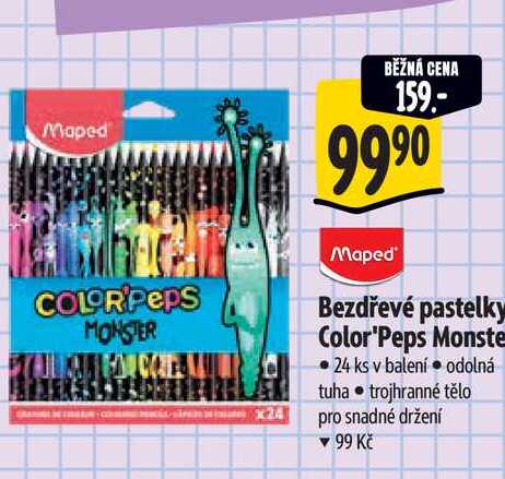 Bezdřevé pastelky Color'Peps Monste 24 ks