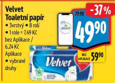 Velvet Toaletní papír, 8 rolí Albert