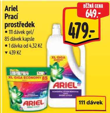 Ariel Prací prostředek, 111 dávek gel/85 dávek Albert