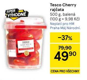 Tesco Cherry rajčata, 500 g, balená