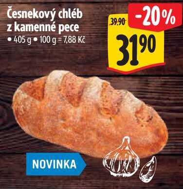 Česnekový chléb z kamenné pece, 405 g 