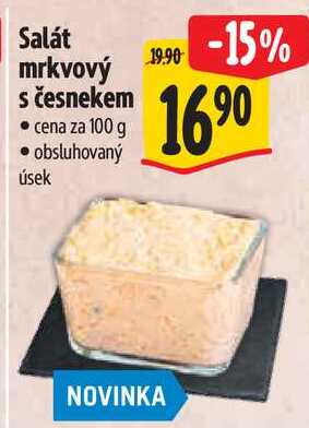 Salát mrkvový s česnekem, cena za 100 g