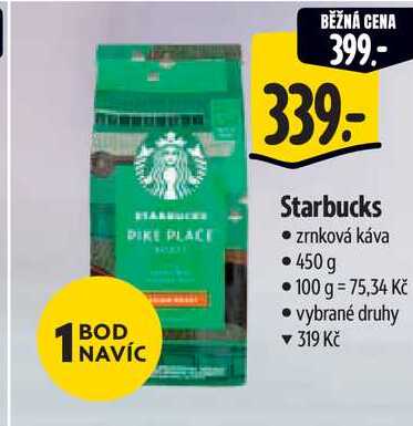 Starbucks zrnková káva, 450 g