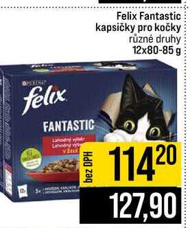 Felix Fantastic kapsičky pro kočky různé druhy 12x80-85 g