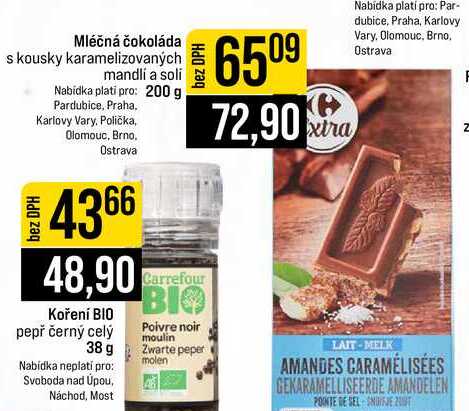 Mléčná čokoláda s kousky karamelizovaných mandlí a soli 200 g