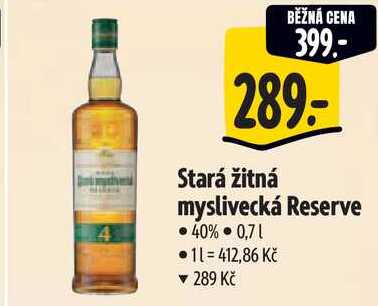Stará žitná myslivecká Reserve, 0,7 l