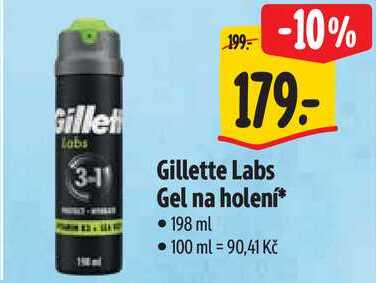 Gillette Labs Gel na holení, 198 ml 