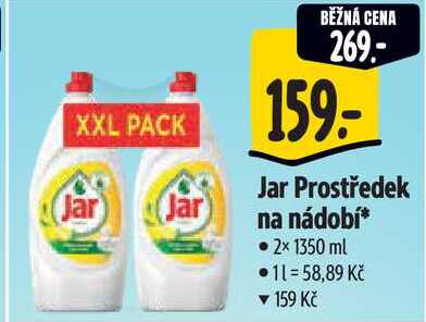 Jar Prostředek na nádobí, 2x 1350 ml Albert