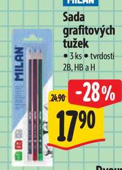 Sada grafitových tužek, 3 ks