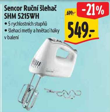 Sencor Ruční šlehač SHM 5215WH