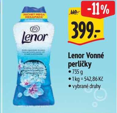 Lenor Vonné perličky, 735 g Albert