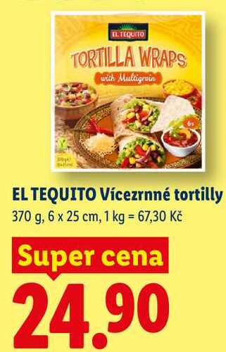 EL TEQUITO Vícezrnné tortilly, 370 g