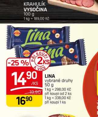 LINA vybrané druhy 50g