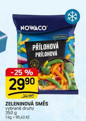 ZELENINOVÁ SMĚS vybrané druhy 350 g