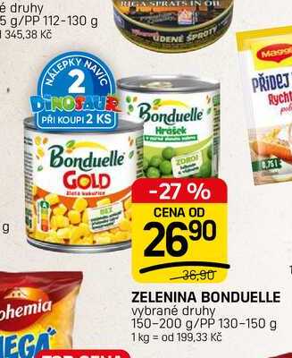 ZELENINA BONDUELLE vybrané druhy 150-200 g/PP 130-150 g  