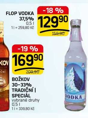 FLOP VODKA 37,5% 0,5l