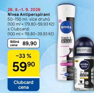Nivea Antiperspirant, 50-150 ml