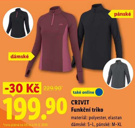 CRIVIT Funkční triko  