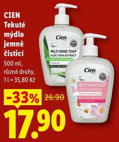 CIEN Tekuté mýdlo jemně čisticí, 500 ml