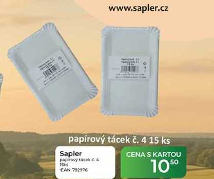 Sapler papírový tácek č.4 15ks