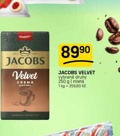 JACOBS VELVET vybrané druhy 250 g | mletá