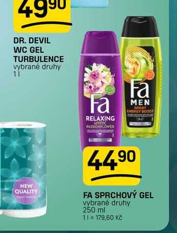 FA SPRCHOVÝ GEL vybrané druhy 250 ml FLOP