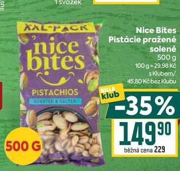 Nice Bites Pistácie pražené klub solené 500 g 