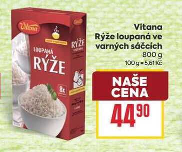 Vitana Rýže loupaná ve varných sáčcích 800 g