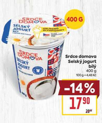 Srdce domova Selský jogurt bílý 400 g