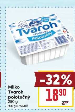 Milko Tvaroh polotučný 250 g 