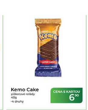 Kemo Cake piškotové rolády 40g -4 druhy