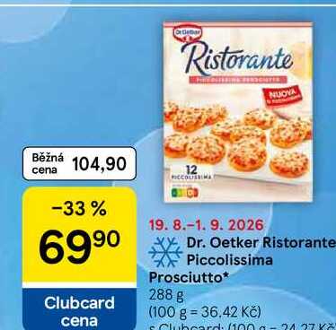 Dr. Oetker Ristorante Piccolissima Prosciutto, 288 g