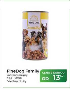 FineDog Family konzervy pro psy 415g-1240g