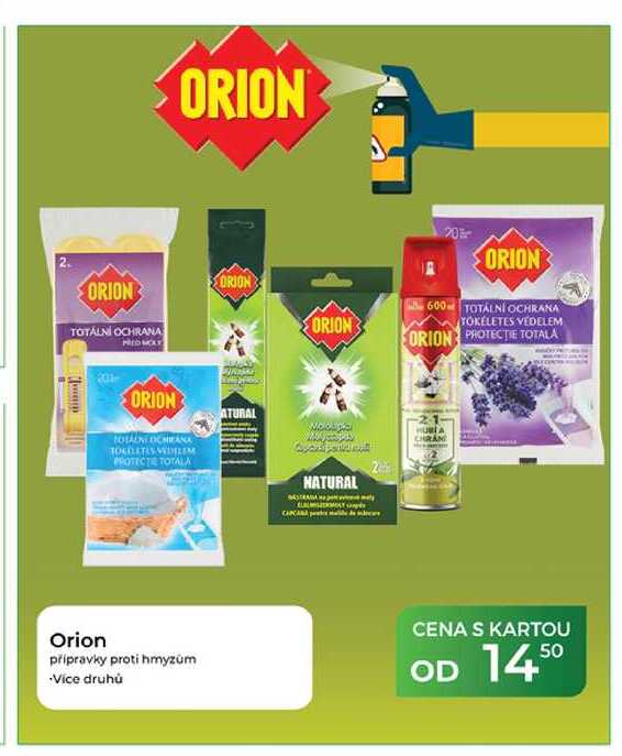 Orion přípravky proti hmyzům •Více druhů Tamda Foods