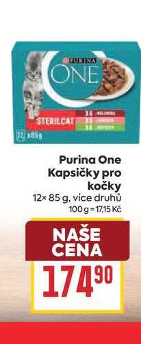 Purina One Kapsičky pro kočky 12× 85 g,