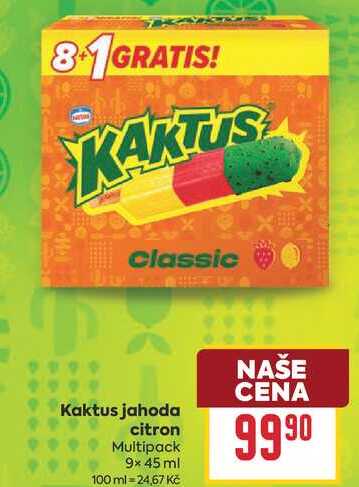 Kaktus jahoda citron Multipack 9x 45 ml 