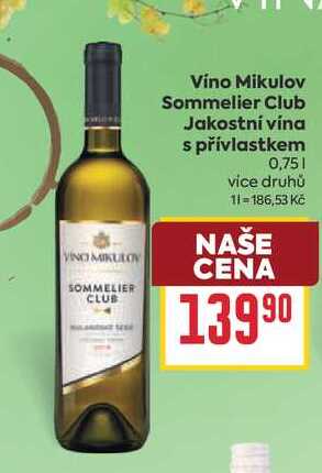 Vino Mikulov Sommelier Club Jakostní vína s přívlastkem 0,75l